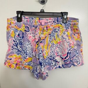 Lilly Pulitzer High Waist Purple and Pink Shorts
